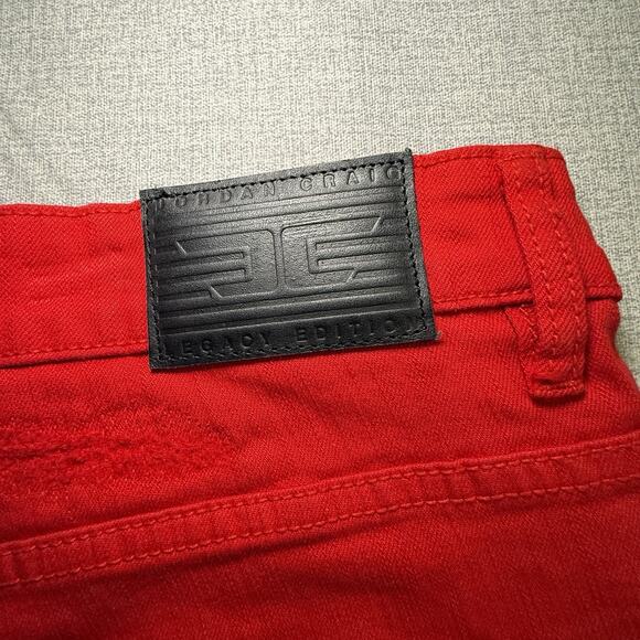 Jordan Craig Jeans Men's 42x32 Red Legacy Edition Jeans Aaron Distressed - Picture 11 of 11